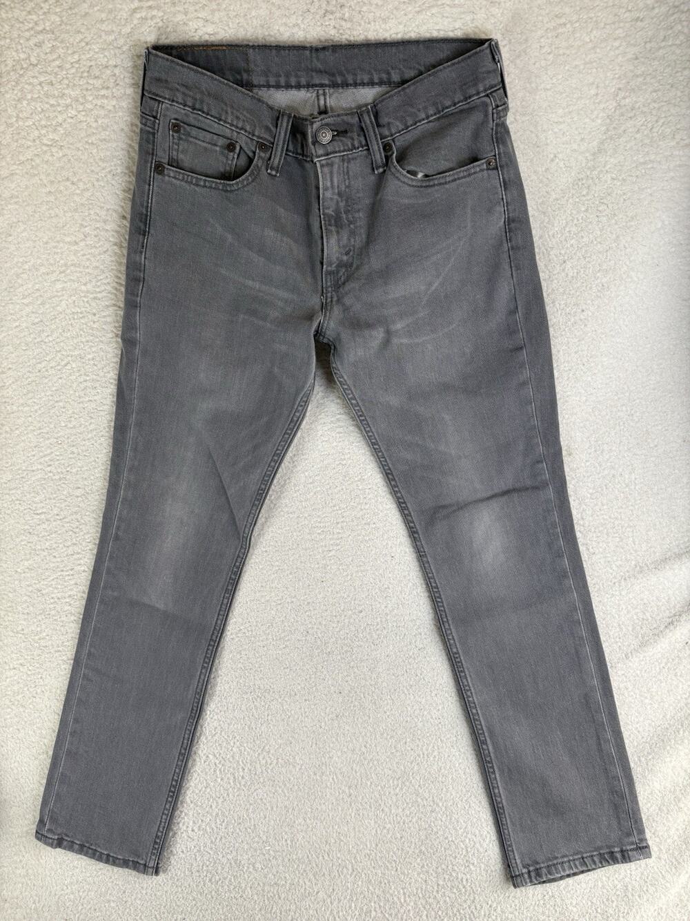 Levis 511 Jeans Mens 30x30 Gray Slim Fit Wash Stretch Denim Emo Grunge Skater